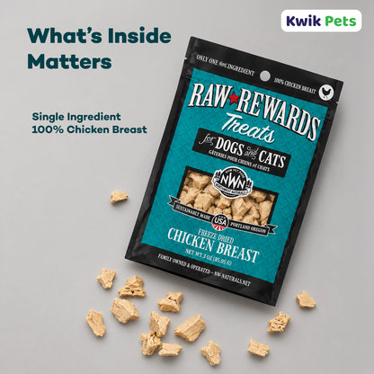 Ingredient of Northwest Naturals Raw Rewards Freeze Dried Dog & Cat Treats Chicken Breast 3-oz
