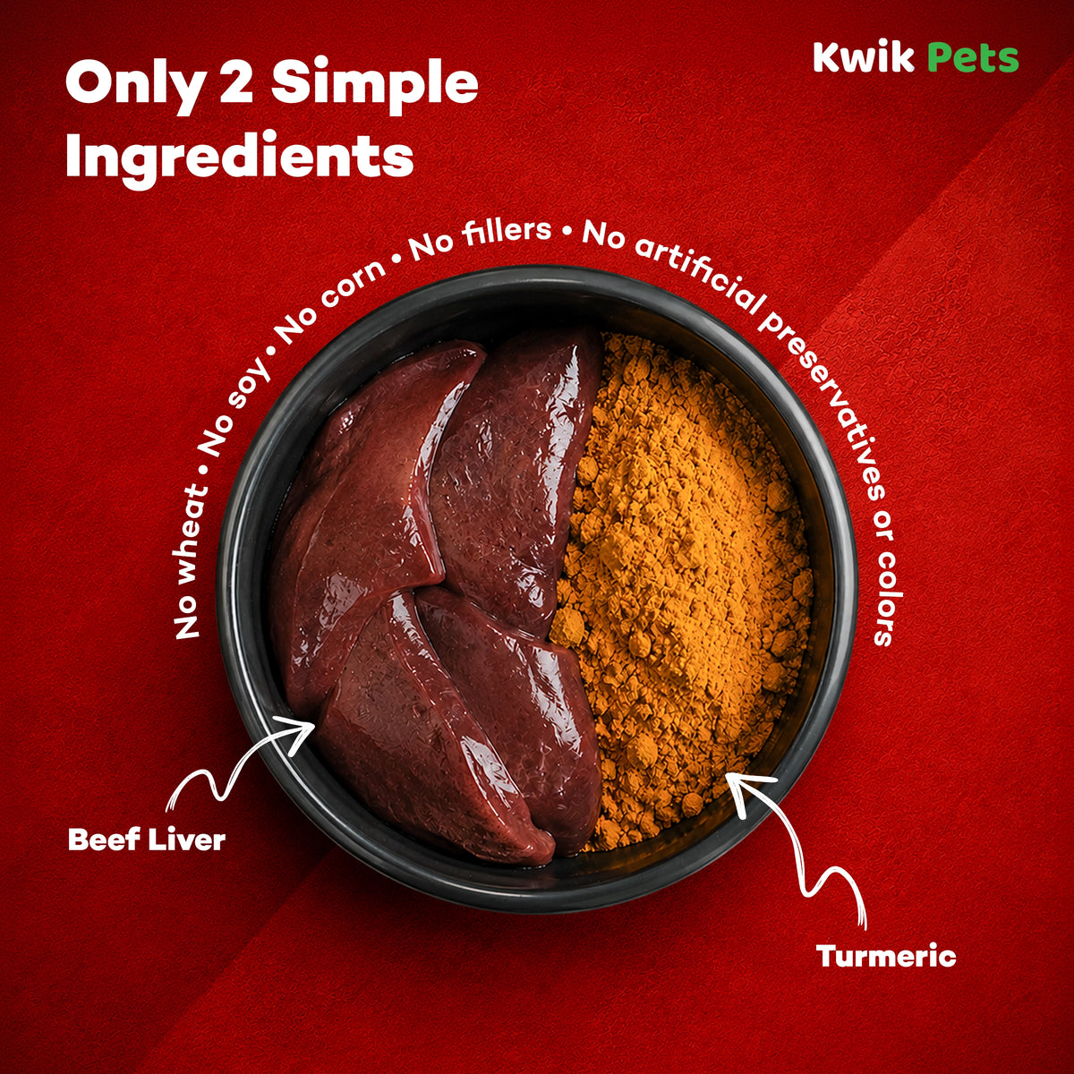 Ingredients of Northwest Naturals Functional Freeze Dried Dog & Cat Food Topper Beef Liver with Turmeric 4.5-oz
