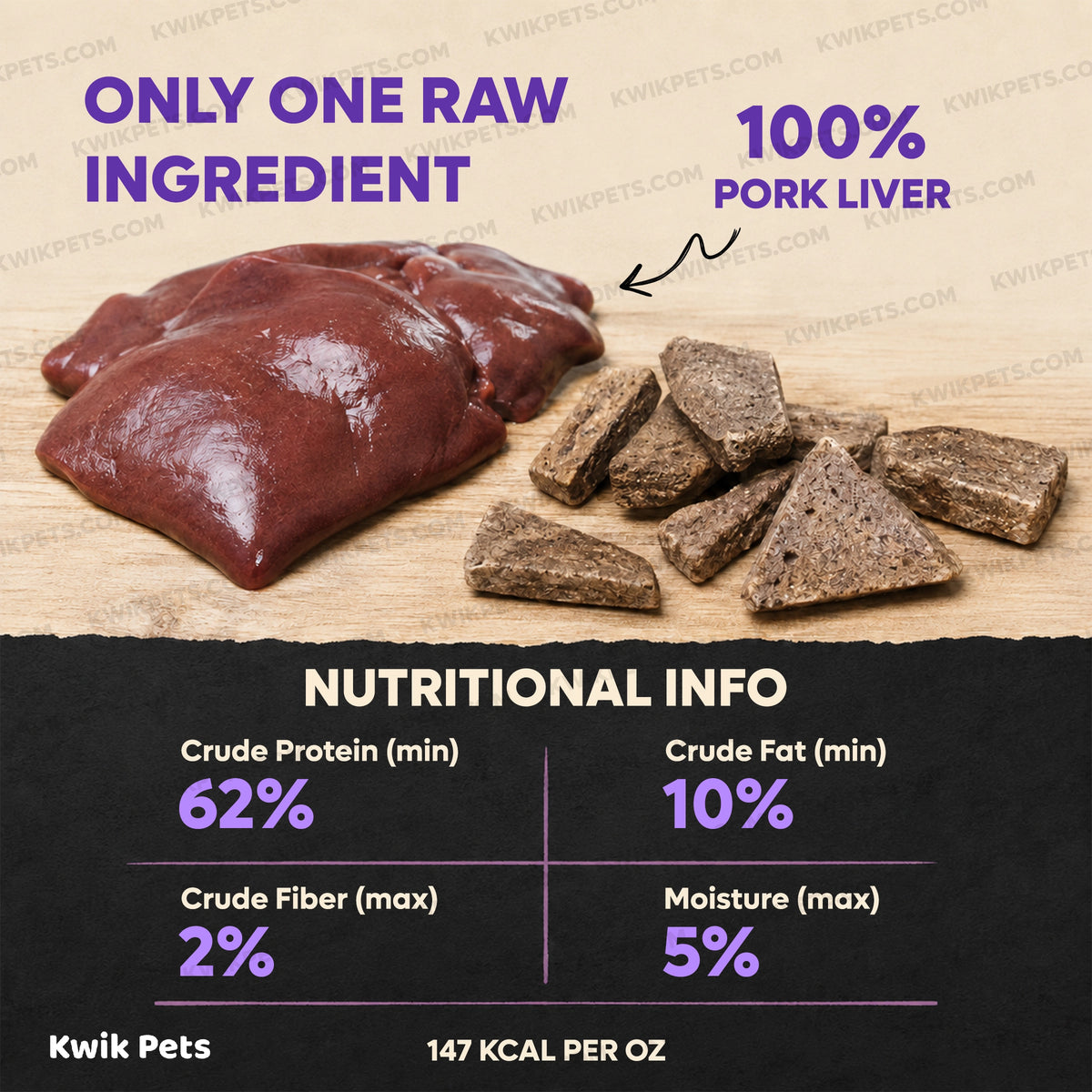 Ingredients info of Northwest Naturals Raw Rewards Freeze Dried Dog & Cat Treats Pork Liver 3-oz