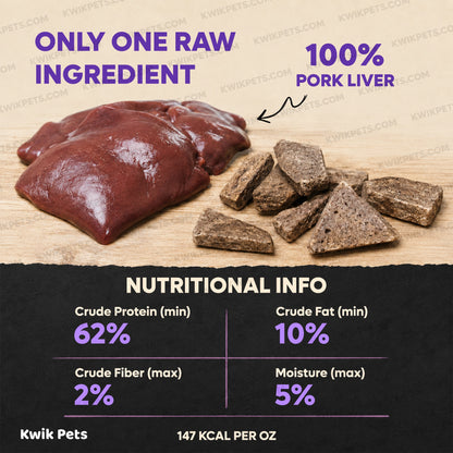 Ingredients info of Northwest Naturals Raw Rewards Freeze Dried Dog & Cat Treats Pork Liver 3-oz