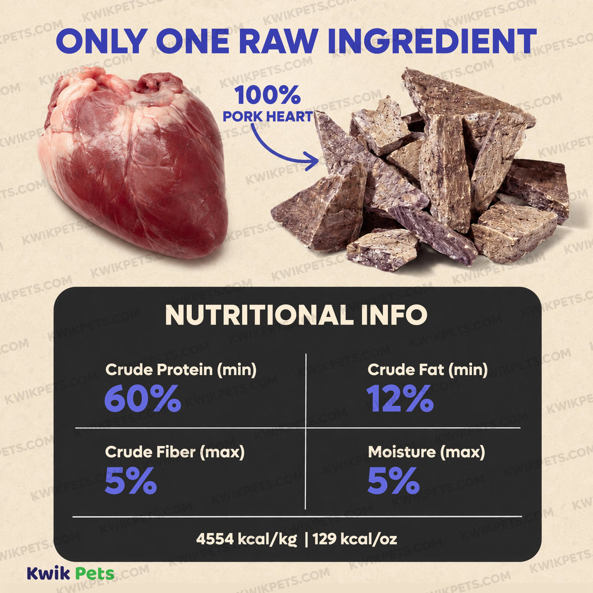 Ingredients info of Northwest Naturals Raw Rewards Freeze Dried Dog & Cat Treats Pork Heart 10-oz