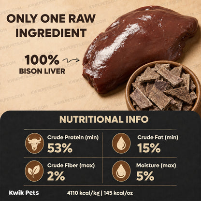 Ingredients info of Northwest Naturals Raw Rewards Freeze Dried Dog & Cat Treats Bison Liver 3-oz