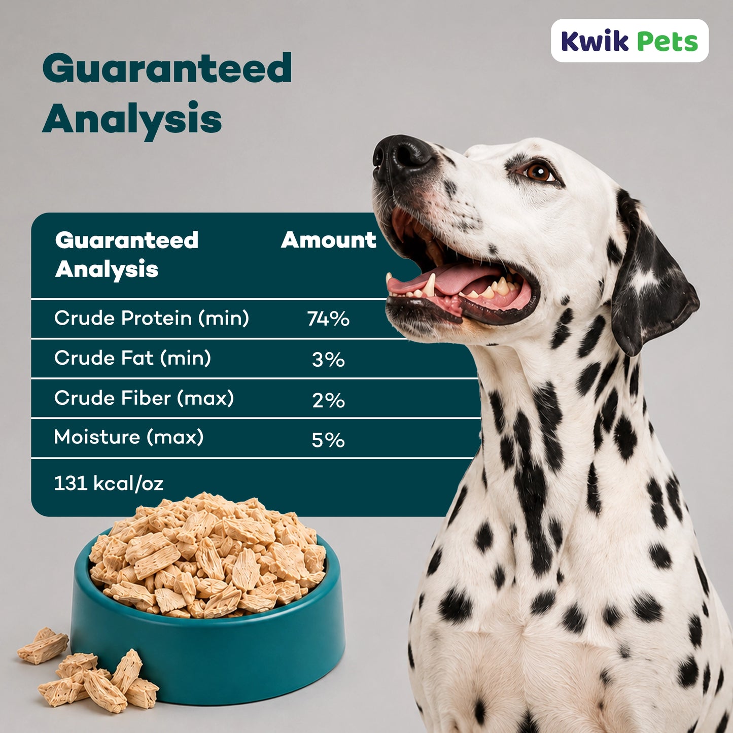 Guaranteed Analysis of Northwest Naturals Raw Rewards Freeze Dried Dog & Cat Treats Chicken Breast 3-oz