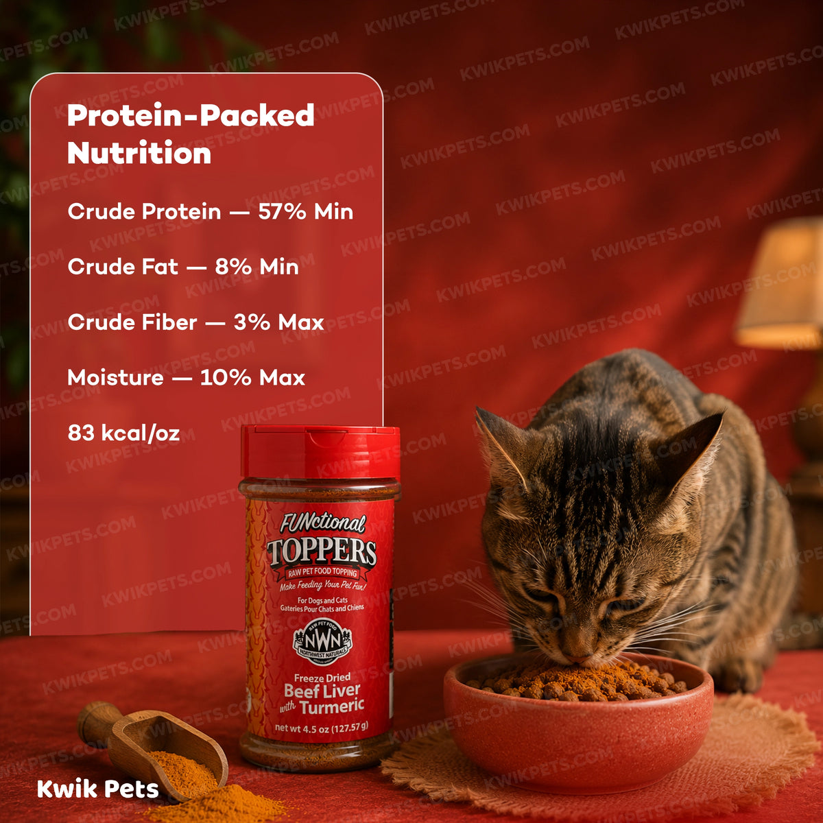 Nutrition of Northwest Naturals Functional Freeze Dried Dog & Cat Food Topper Beef Liver with Turmeric 4.5-oz