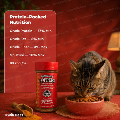 Nutrition of Northwest Naturals Functional Freeze Dried Dog & Cat Food Topper Beef Liver with Turmeric 4.5-oz