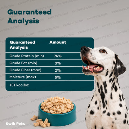 Guaranteed Analysis of Northwest Naturals Raw Rewards Freeze Dried Dog & Cat Treats Chicken Breast 3-oz