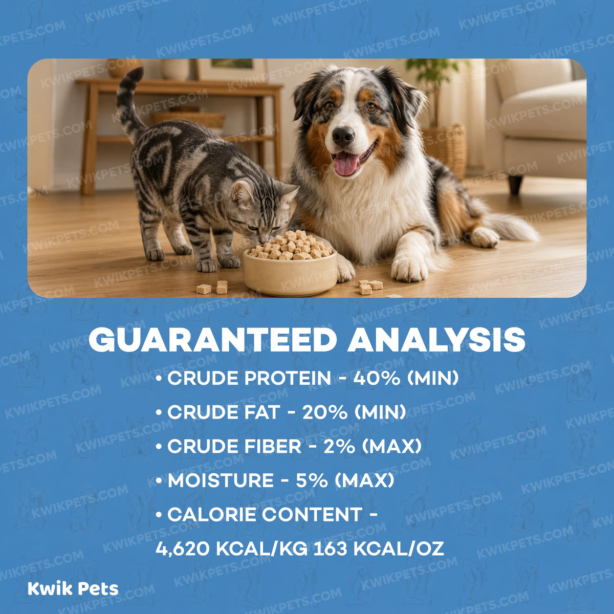 Guaranteed Analysis of Northwest Naturals Raw Rewards Freeze Dried Dog & Cat Treats Whitefish 2.5-oz