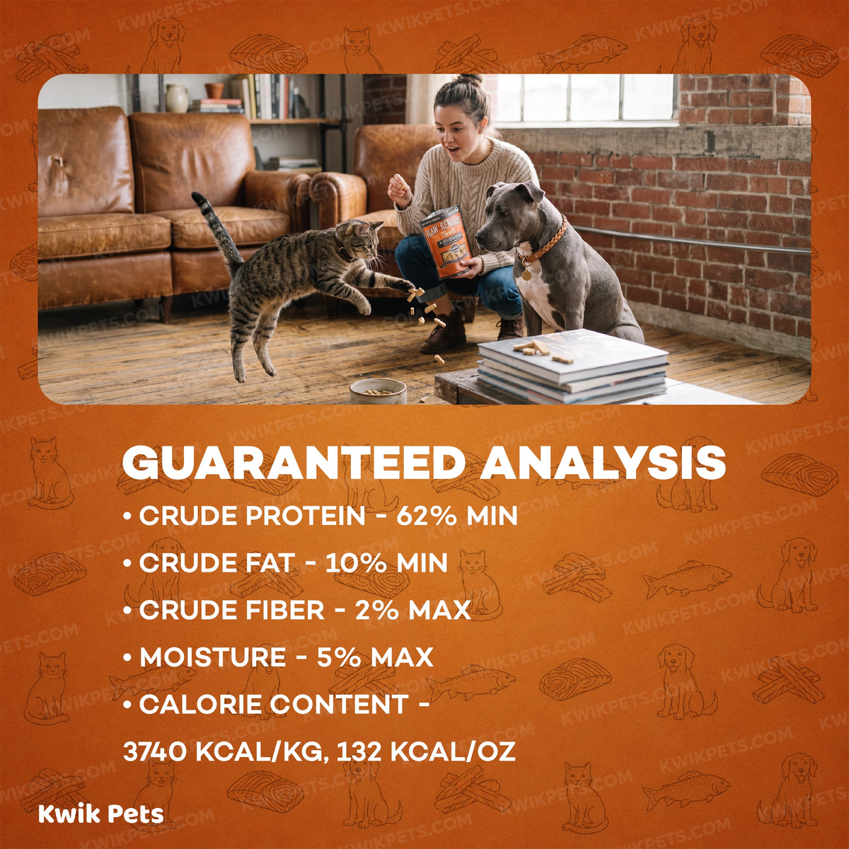 Guaranteed Analysis of Northwest Naturals Raw Rewards Freeze Dried Dog & Cat Treats Salmon 2.5-oz