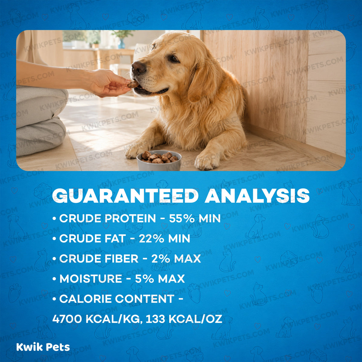 Guaranteed Analysis of Northwest Naturals Raw Rewards Freeze Dried Dog & Cat Treats Chicken Heart 3-oz