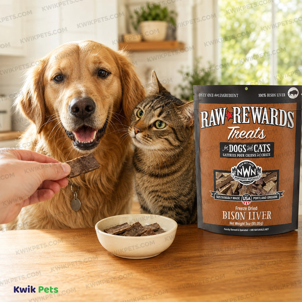 Lifestyle of Northwest Naturals Raw Rewards Freeze Dried Dog & Cat Treats Bison Liver 3-oz