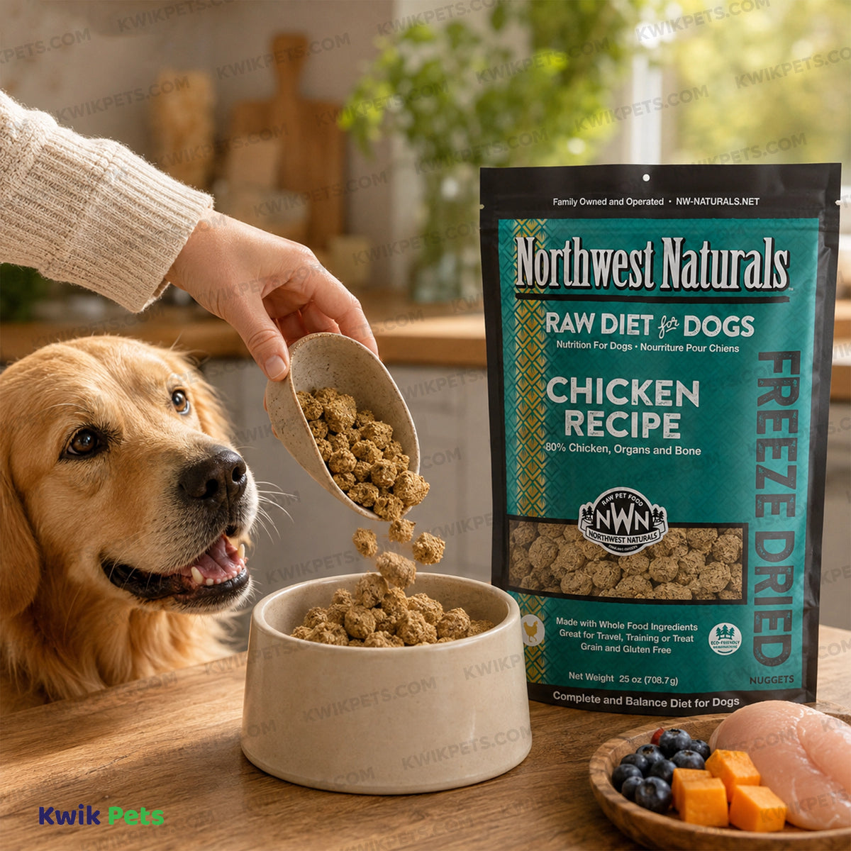 Lifestyle of Northwest Naturals Freeze Dried Raw Diet Dog Food Chicken Recipe 25-oz