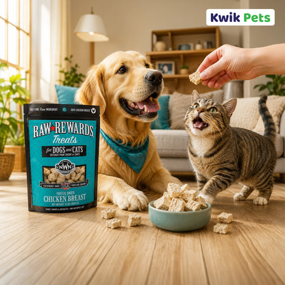 Lifestyle of Northwest Naturals Raw Rewards Freeze Dried Dog & Cat Treats Chicken Breast 10-oz