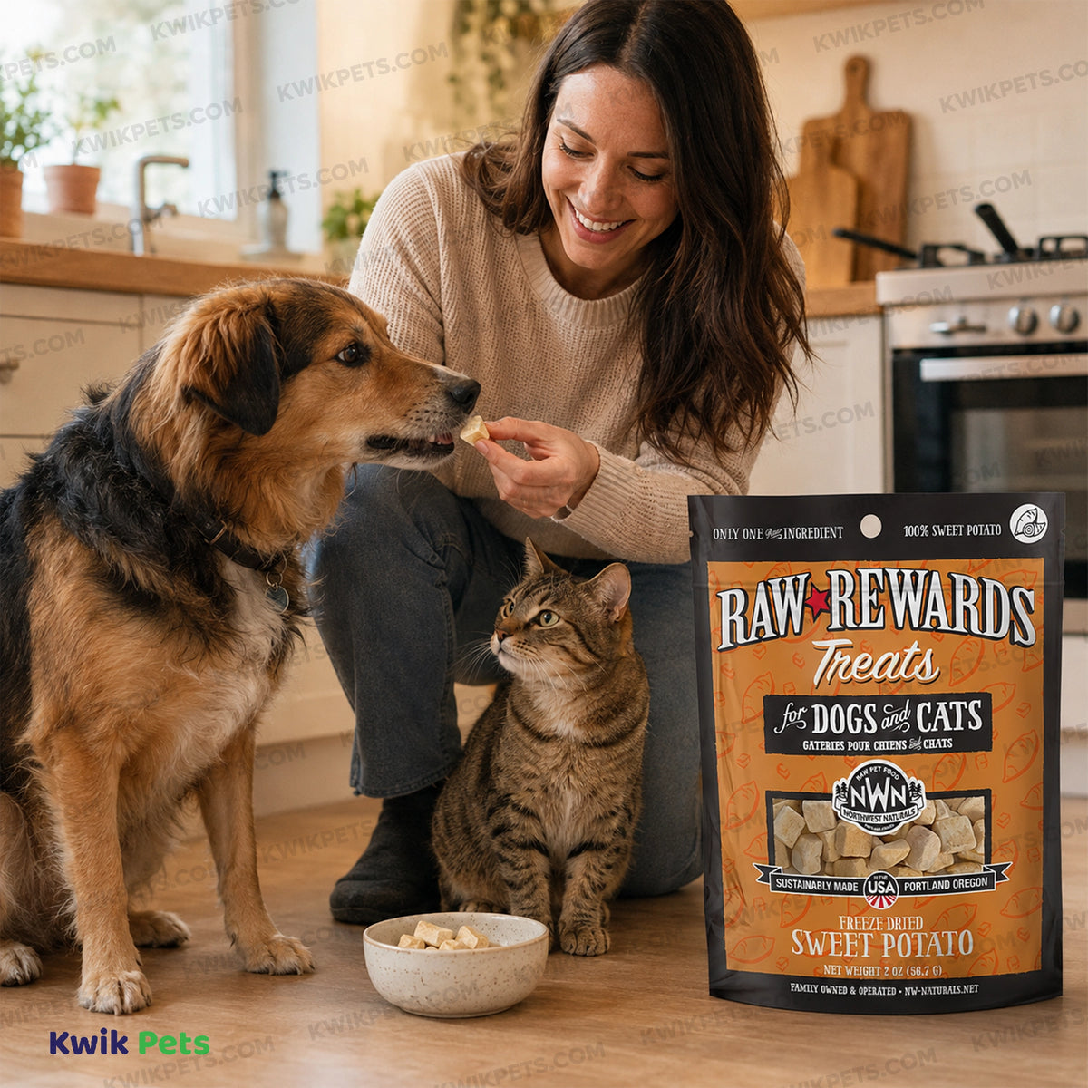 Lifestyle of Northwest Naturals Raw Rewards Freeze Dried Dog & Cat Treats Sweet Potato 2-oz