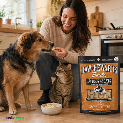 Lifestyle of Northwest Naturals Raw Rewards Freeze Dried Dog & Cat Treats Sweet Potato 2-oz