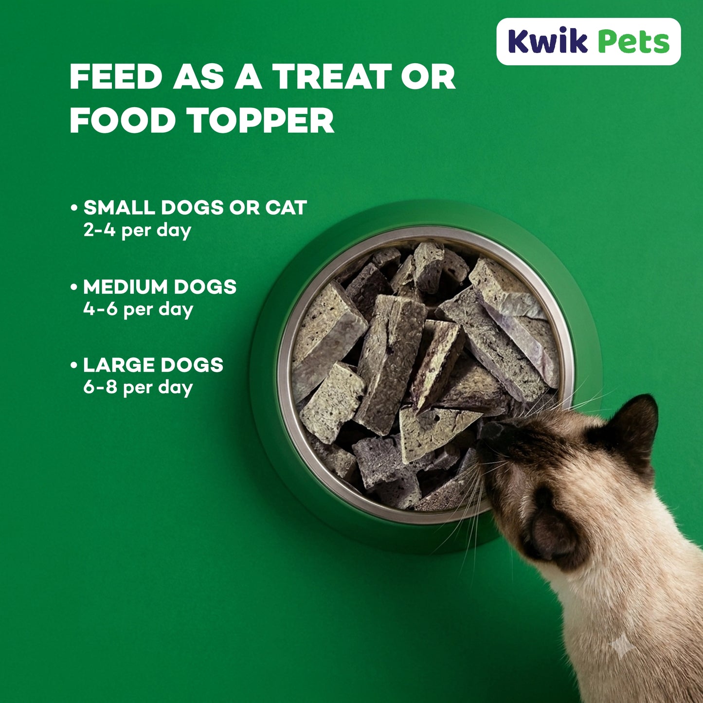 Feeding Guidelines of Northwest Naturals Raw Rewards Freeze Dried Dog & Cat Treats Lamb Liver 3-oz