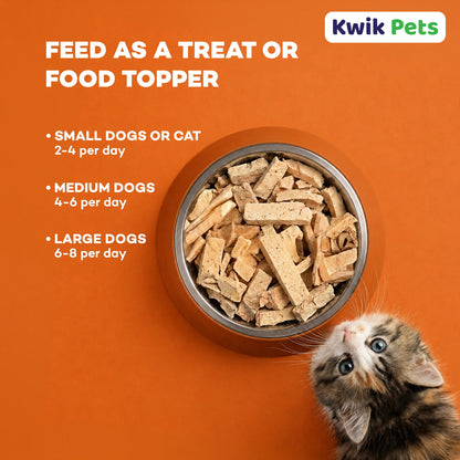 Feeding Guidelines of Northwest Naturals Raw Rewards Freeze Dried Dog & Cat Treats Salmon 2.5-oz