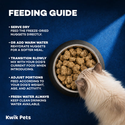 Feeding Guide Lines of Northwest Naturals Freeze Dried Raw Diet Dog Food Beef & Trout Recipe 25-oz
