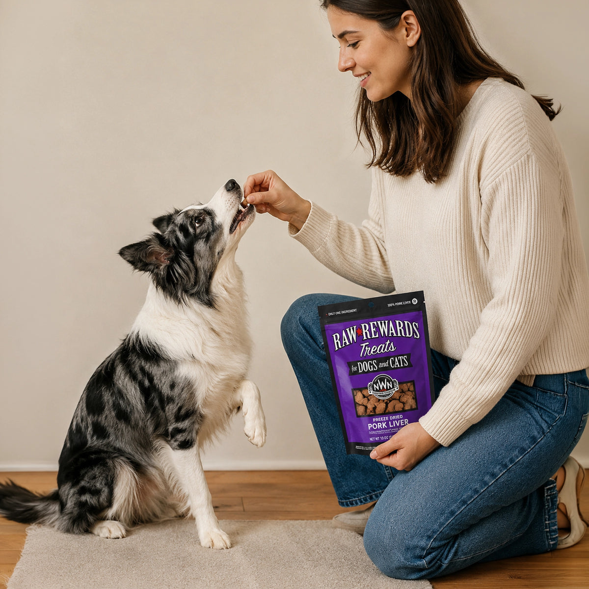 Lifestyle of Northwest Naturals Raw Rewards Freeze Dried Dog & Cat Treats Pork Liver 10-oz