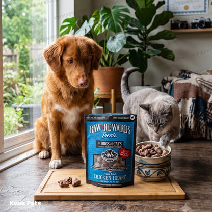 Lifestyle of Northwest Naturals Raw Rewards Freeze Dried Dog & Cat Treats Chicken Heart 10-oz