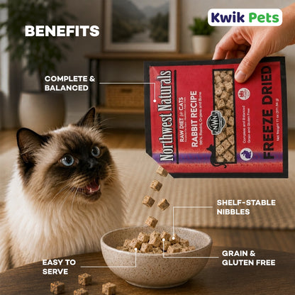 Benefits of Northwest Naturals Freeze Dried Raw Diet Cat Food Rabbit Recipe 11-oz