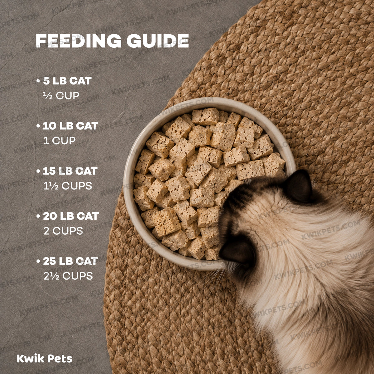 Feeding Guide Lines of Northwest Naturals Freeze Dried Raw Diet Cat Food Duck Recipe 11-oz