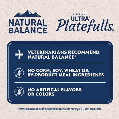 Product info 2 of Natural Balance Ultra Platefulls Chicken Morsels in Gravy Adult Wet Cat Food Variety Pack 3-oz Pouches 12 Count