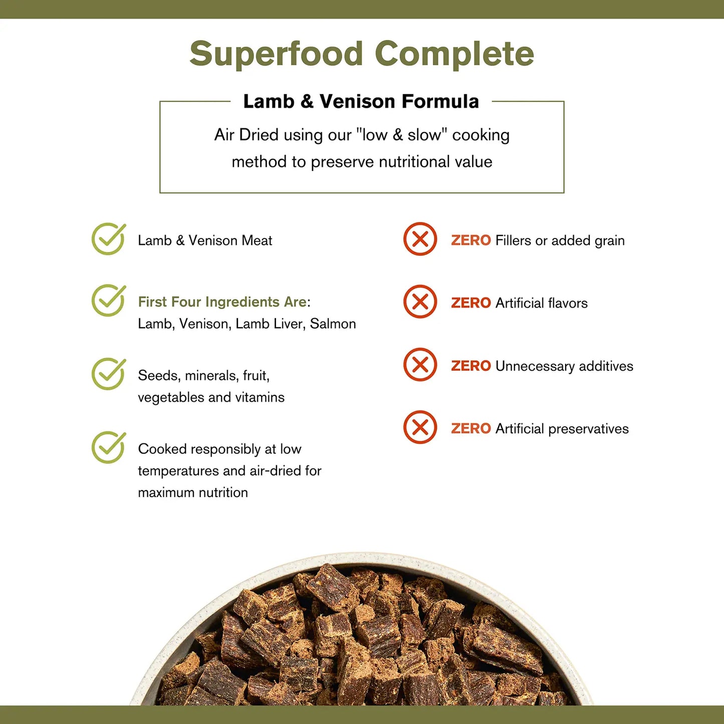 Badlands Ranch Superfood Complete Air-Dried Dog Food Lamb & Venison 11.5-oz, Kwik Pets