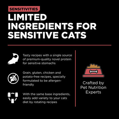 Product info of Petcurean Go! Solutions Sensitivities Limited Ingredient Grain-Free Dry Cat Food Salmon 3-lb