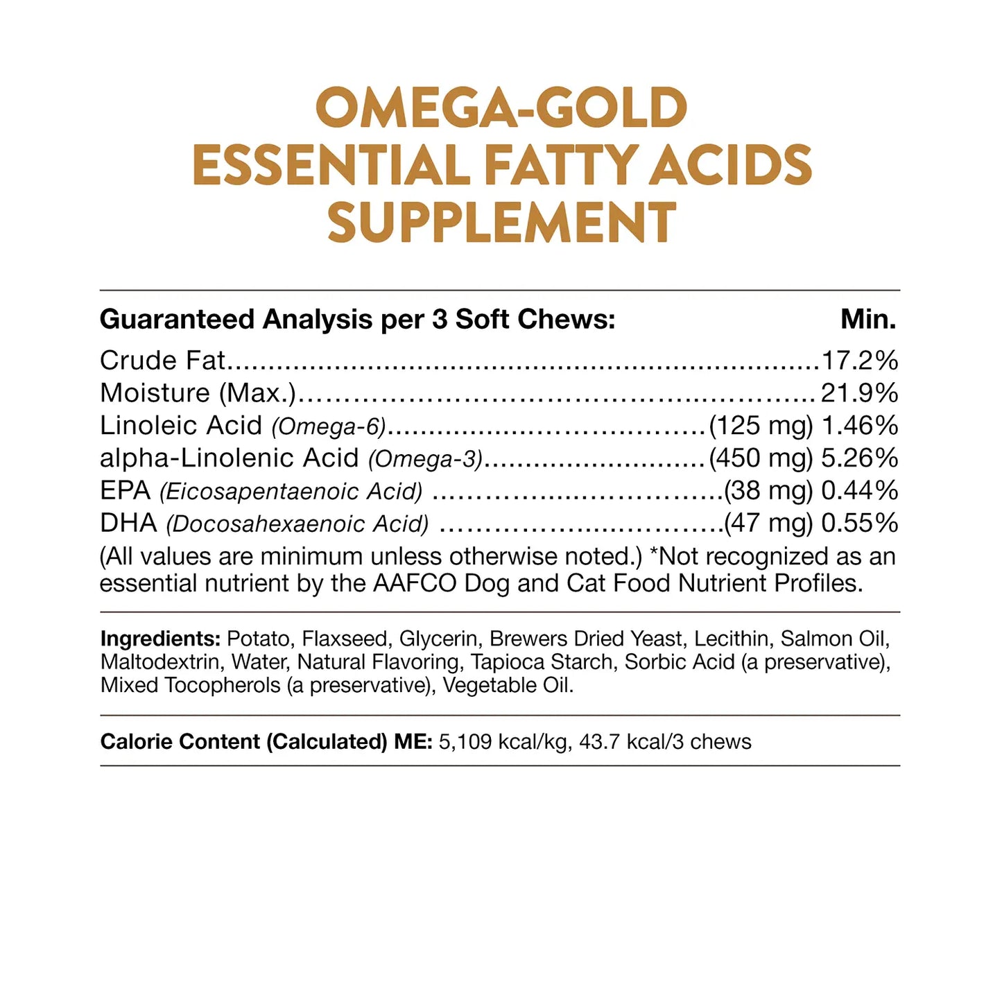 Product info 2 of NaturVet Omega-Gold Plus Salmon Oil Soft Chews for Dogs & Cats 90 Count 9-oz