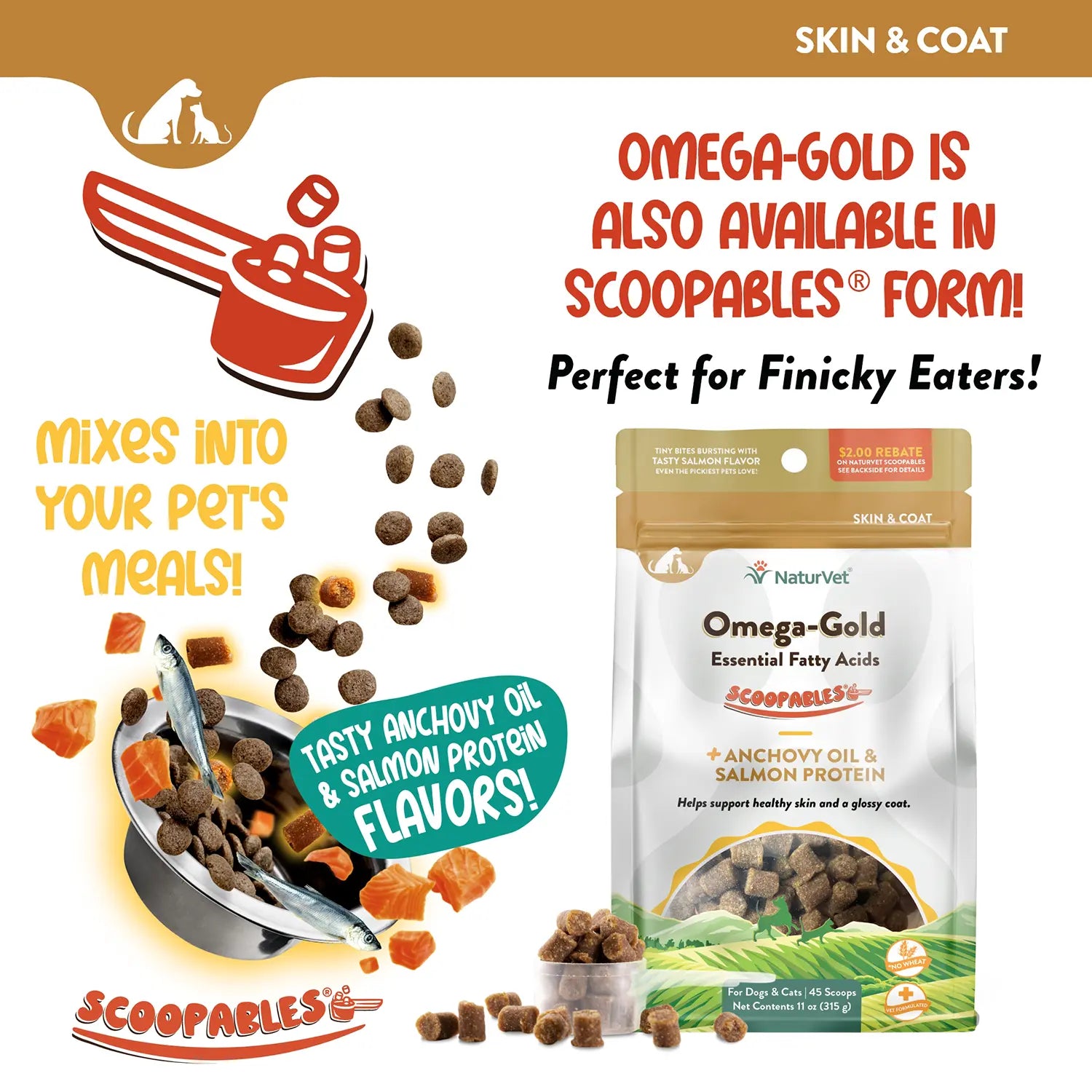 Product info 2 of NaturVet Omega-Gold Plus Salmon Oil Soft Chews for Dogs & Cats 90 Count 9-oz