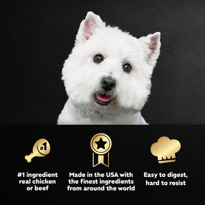 Product info of Cesar Loaf & Topper in Sauce Adult Wet Dog Food Variety Pack Rotisserie Chicken, Filet Mignon 12 Count 3.5-oz