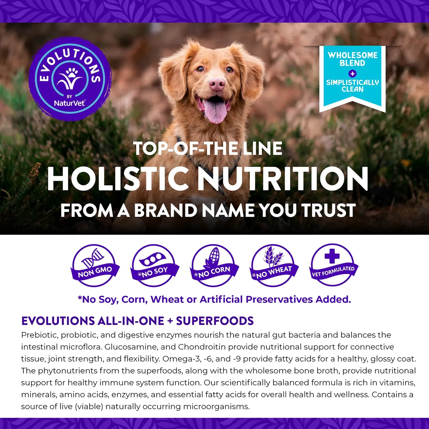 Info of Evolutions by NaturVet All-in-One Plus Superfoods Soft Chews for Dogs 90 Count 7.9-oz