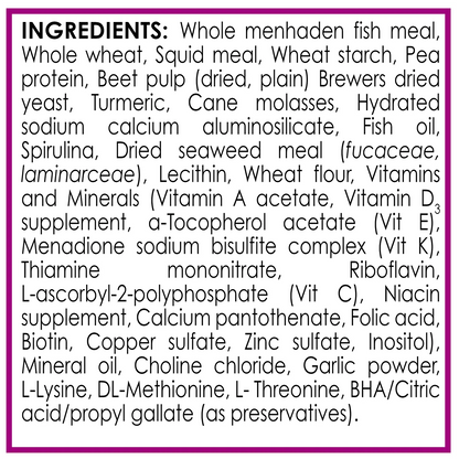 Ingredients of API Tropical Greens Flakes Algae & Plant Eating Fish Food 2.1-oz