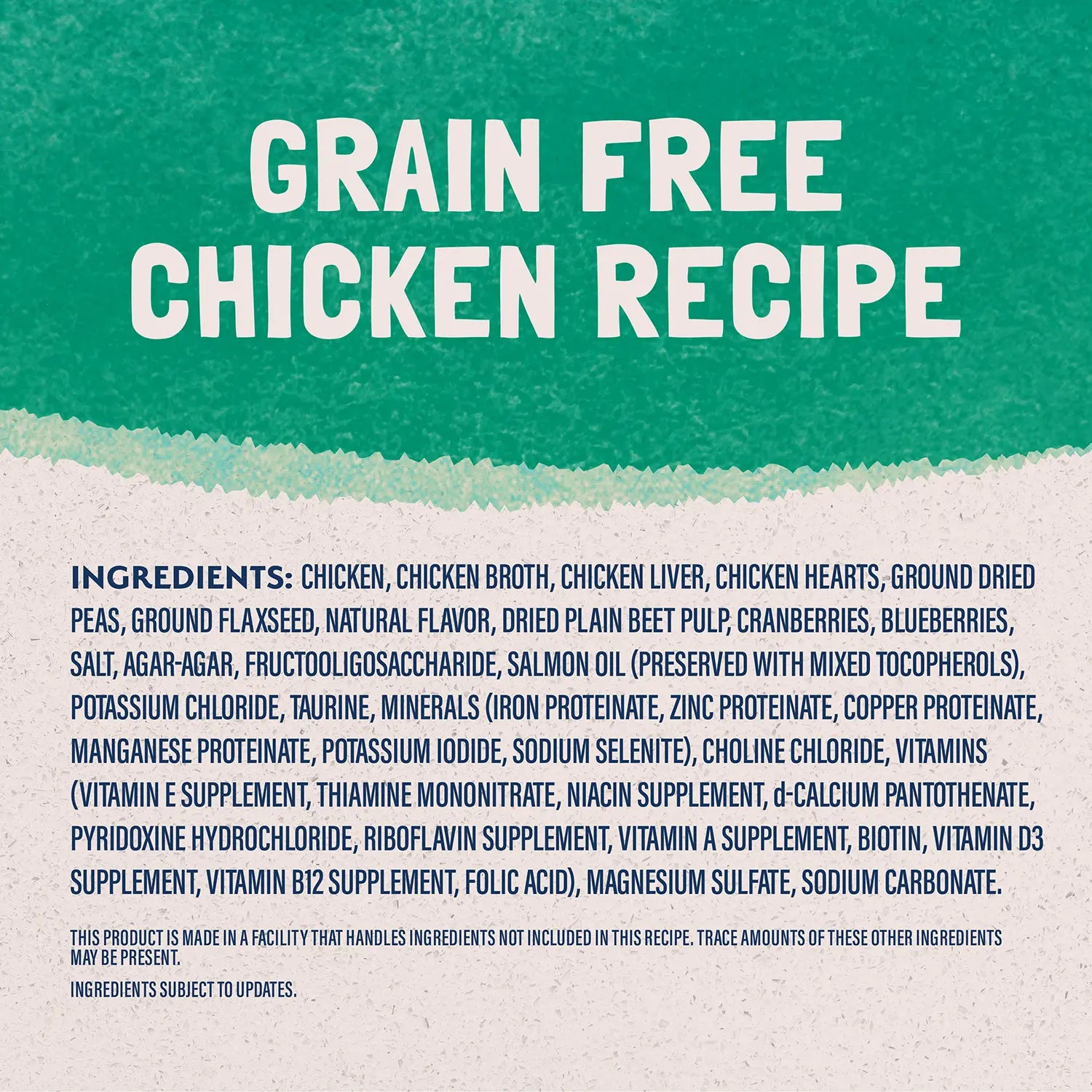 Ingredients info 1 of Natural Balance Pet Foods Original Ultra Grain Free Canned Cat Food Chicken 5.5-oz