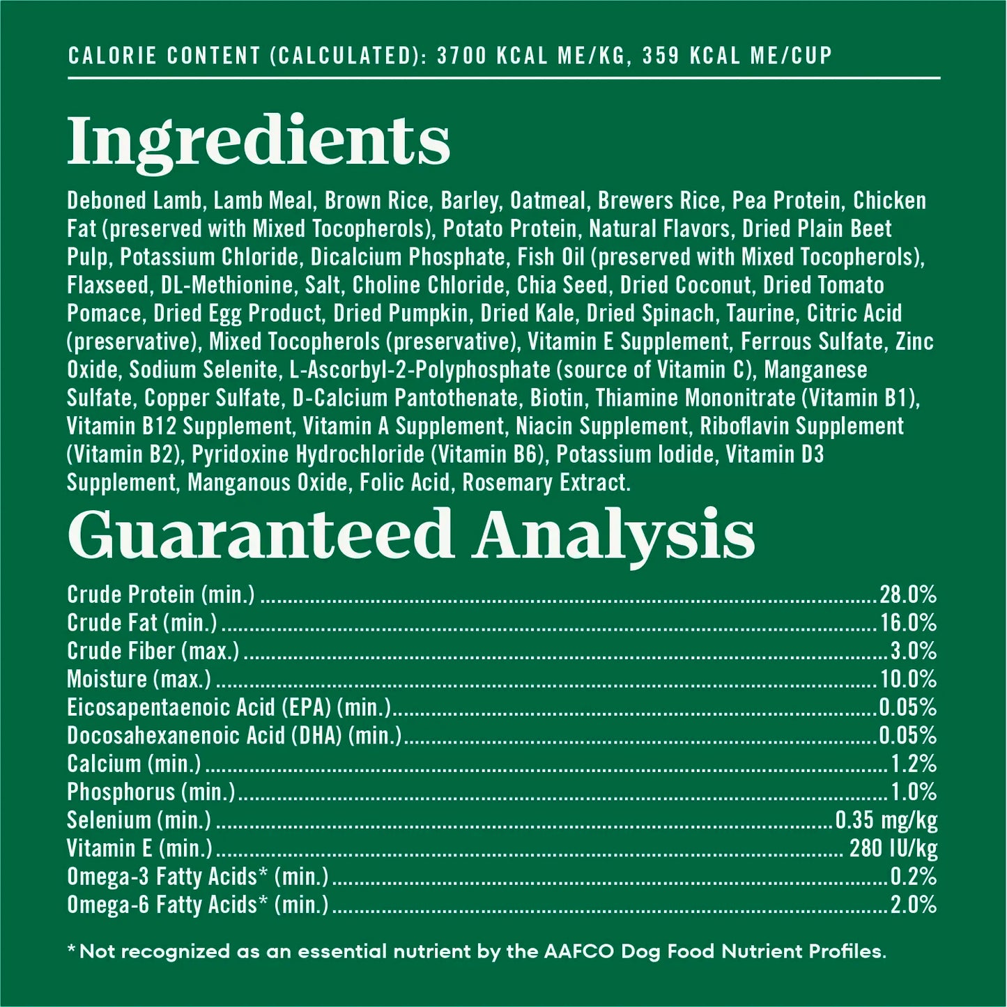 Ingredients & Guaranteed-Analysis of Nutro Natural Choice Lamb & Brown Rice Puppy Dry Food 4.5-lb
