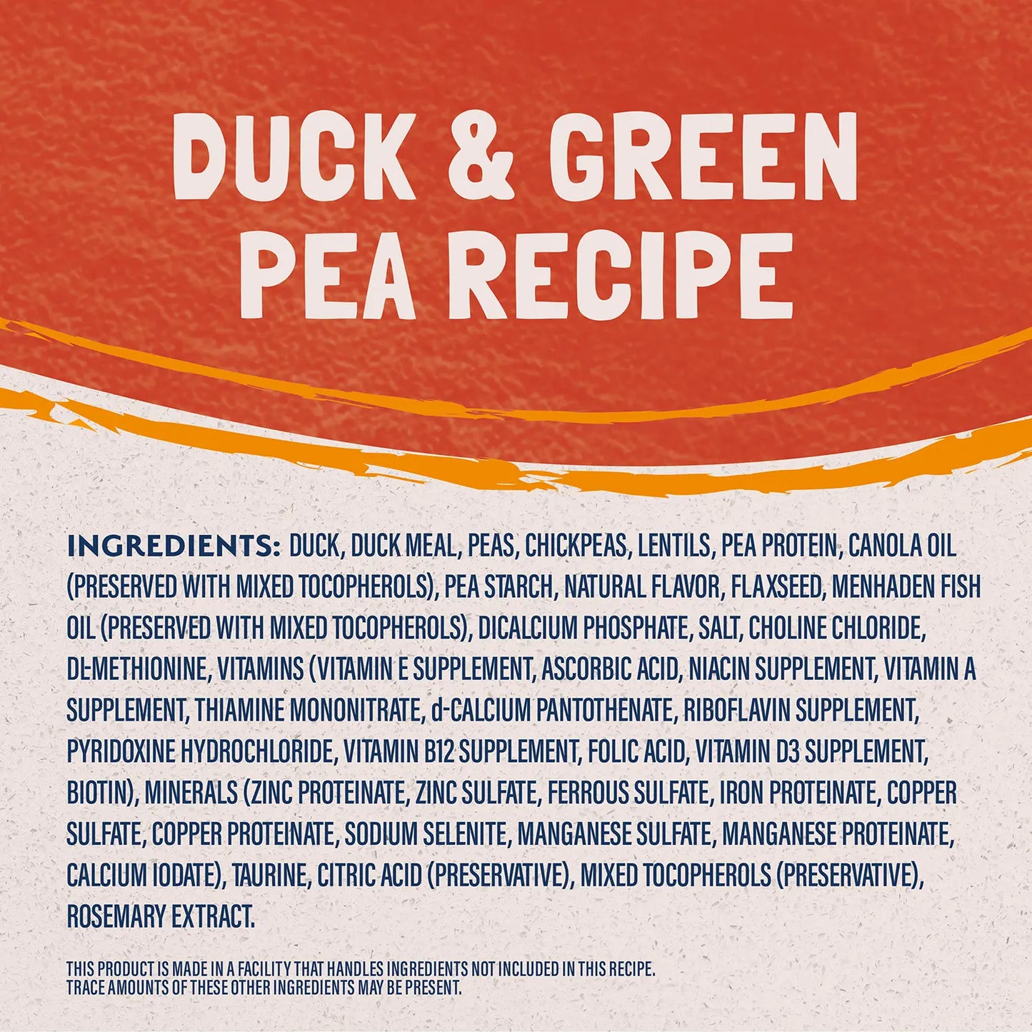 Ingredients info 1 of Natural Balance Pet Foods Limited Ingredient Reserve Grain Free Dry Cat Food Green Pea & Duck 10-lb