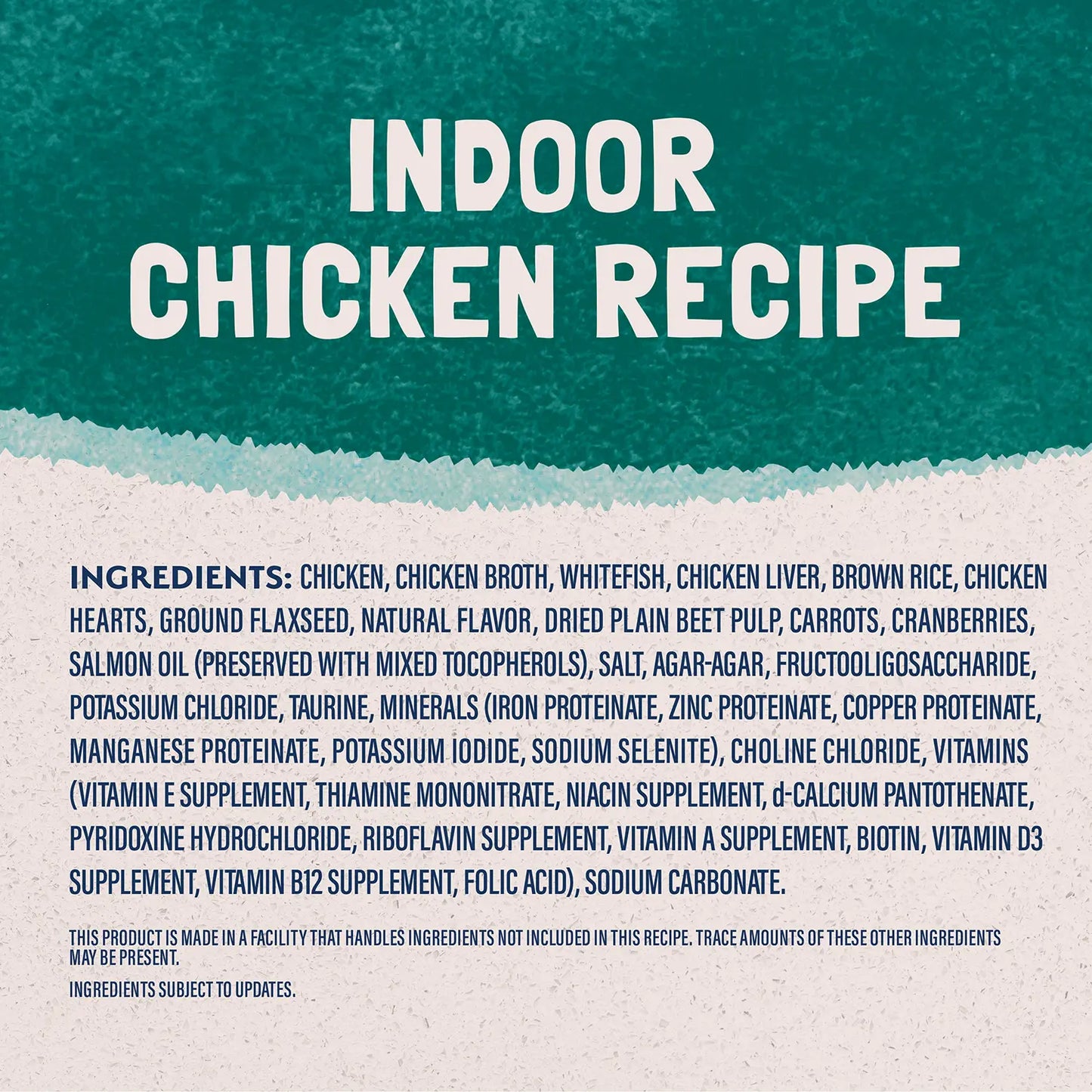 Ingredients info 1 of Natural Balance Pet Foods Original Ultra Indoor Canned Cat Food Chicken Formula 5.5-oz