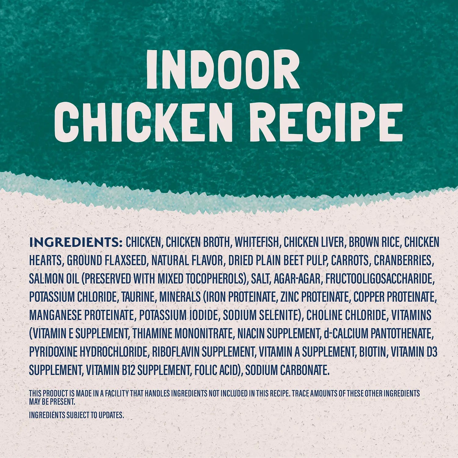 Ingredients info 1 of Natural Balance Pet Foods Original Ultra Indoor Canned Cat Food Chicken Formula 5.5-oz