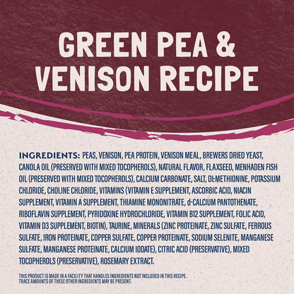 Ingredients info 1 of Natural Balance Pet Foods Limited Ingredient Reserve Grain Free Dry Cat Food Green Pea & Venison 8-lb