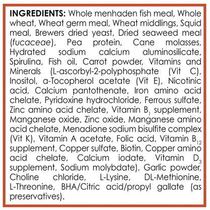 Ingredients info of API Goldfish Premium Sinking Pellets Fish Food 4-oz