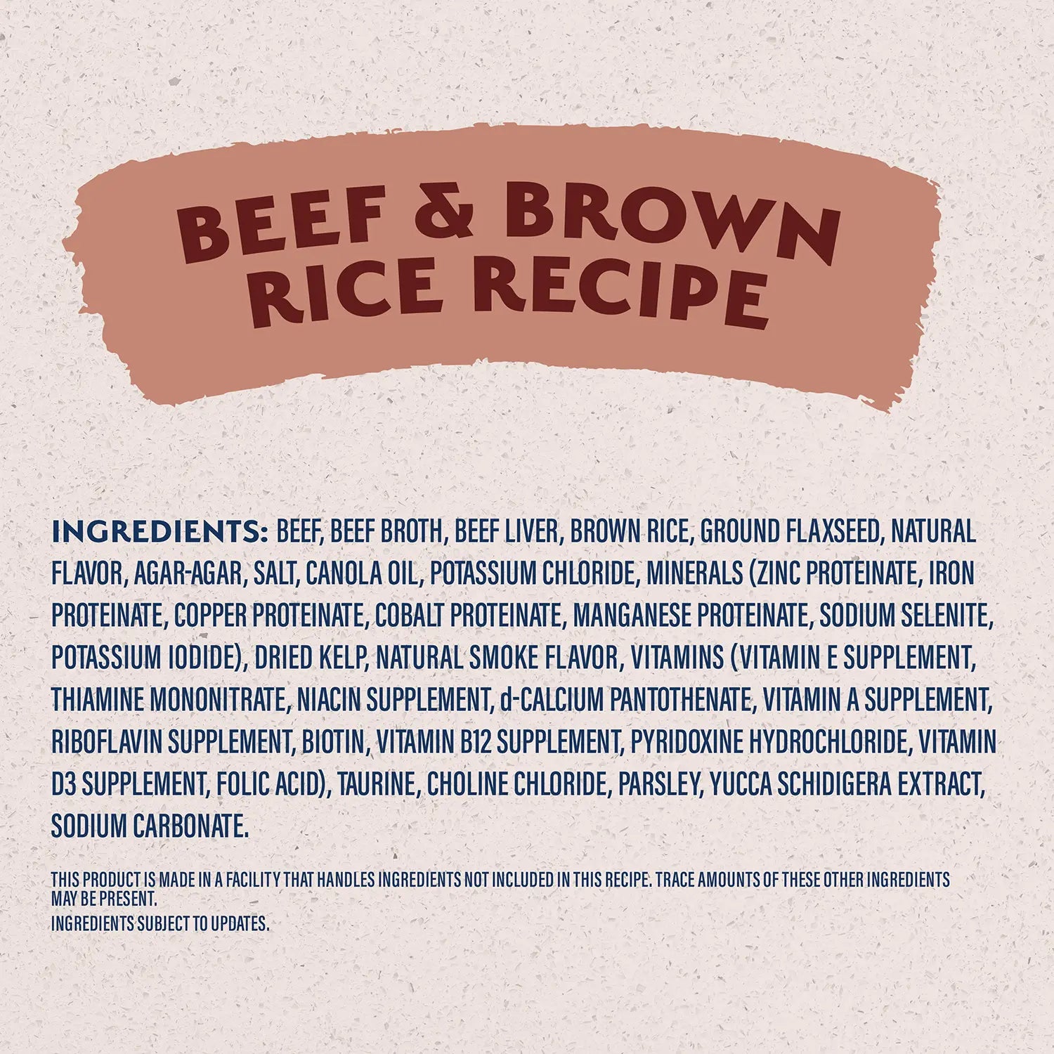 Ingredients info 2 of Natural Balance Pet Foods Limited Ingredient Canned Dog Food Beef & Brown Rice 13-oz