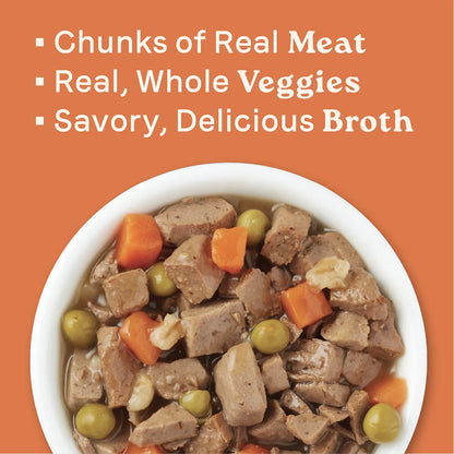 Ingredients info of CANIDAE All Life Stages Chunky Stew Wet Dog Food Topper Chicken & Vegetable 12.7-oz