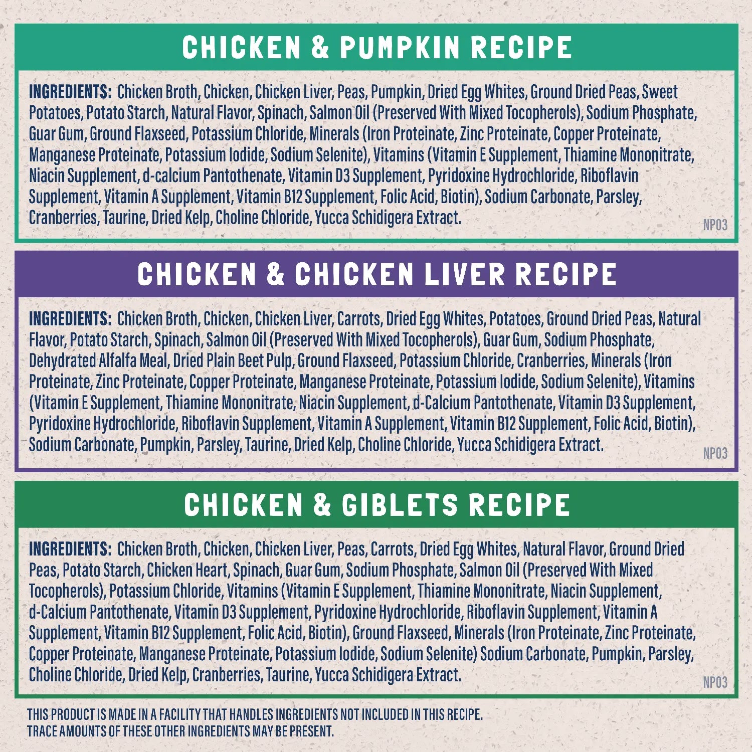 Ingredients info of Natural Balance Ultra Platefulls Chicken Morsels in Gravy Adult Wet Cat Food Variety Pack 3-oz Pouches 12 Count