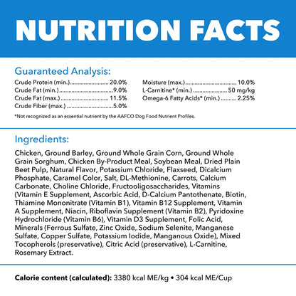 Nutritional info of IAMS Healthy Weight Adult Dry Dog Food Chicken 29.1-lb