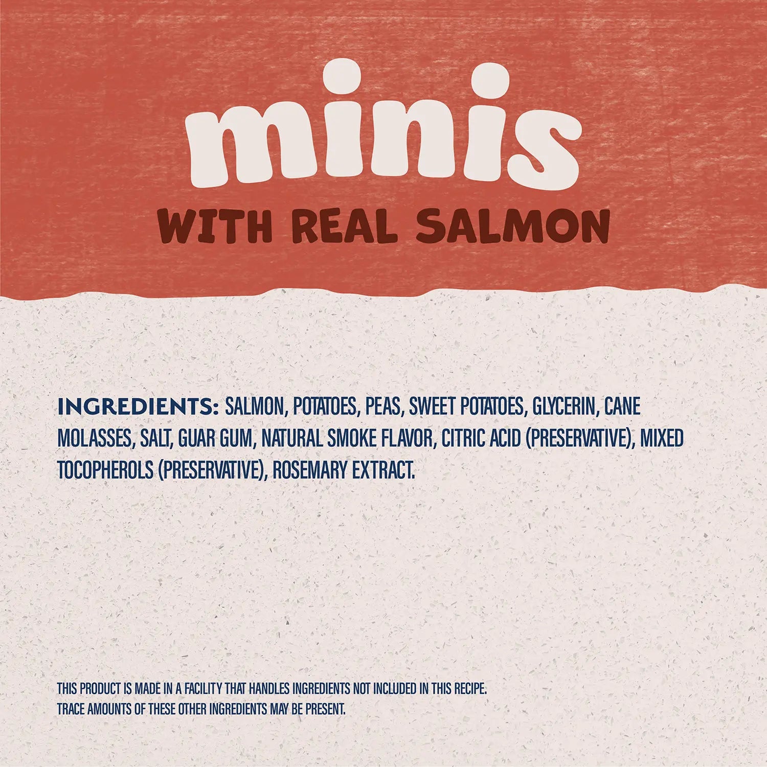 Ingredients info of Natural Balance Pet Foods Rewards Minis Soft & Meaty Dog Treats Salmon 5.3-oz