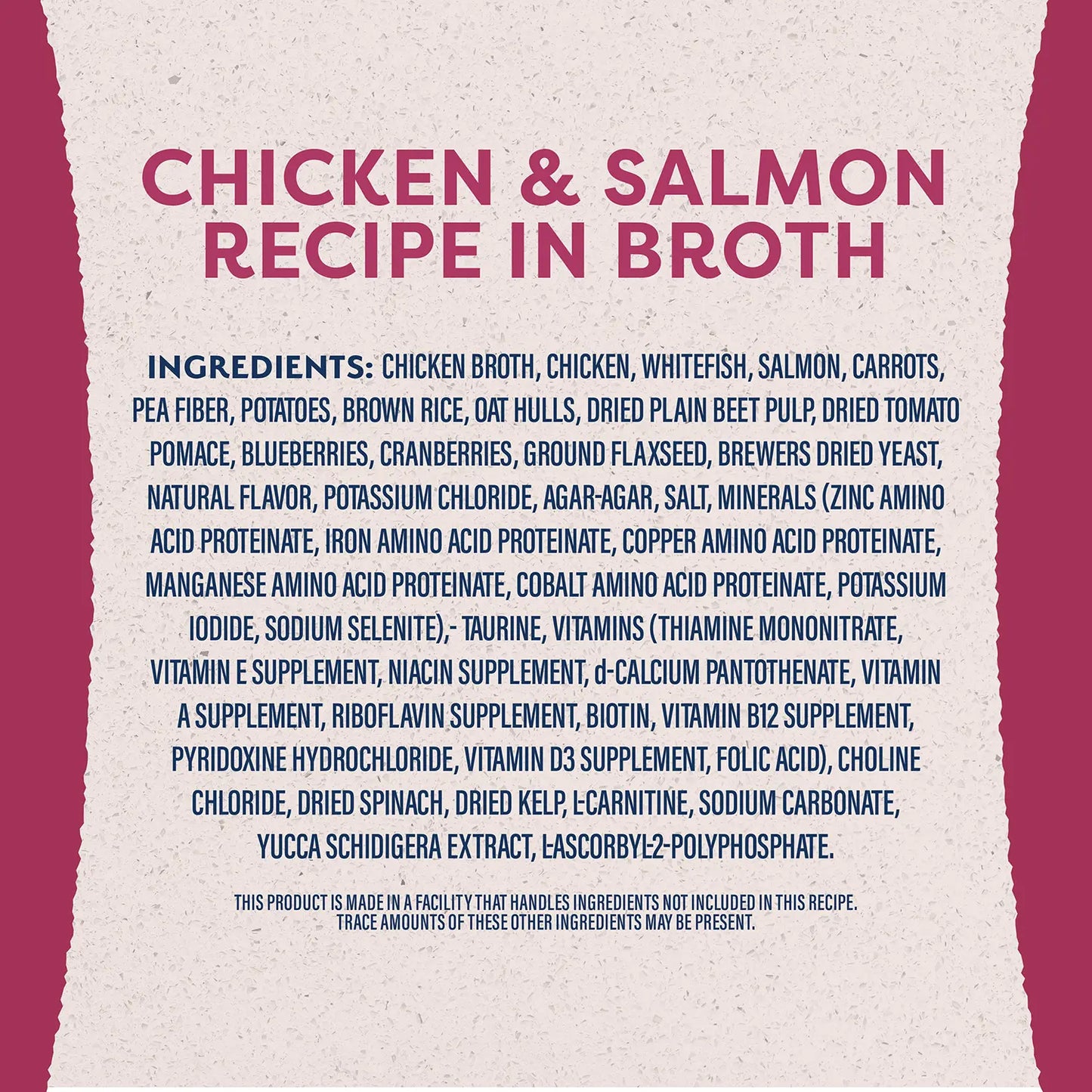 Ingredients info of Natural Balance Pet Foods Original Ultra Fat Dogs Canned Dog Food Chicken & Salmon 13-oz