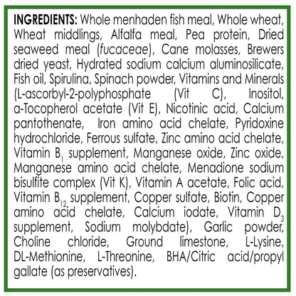 Ingredients info of API Algae Eater Premium Sinking Wafer Fish Food 1.3-oz