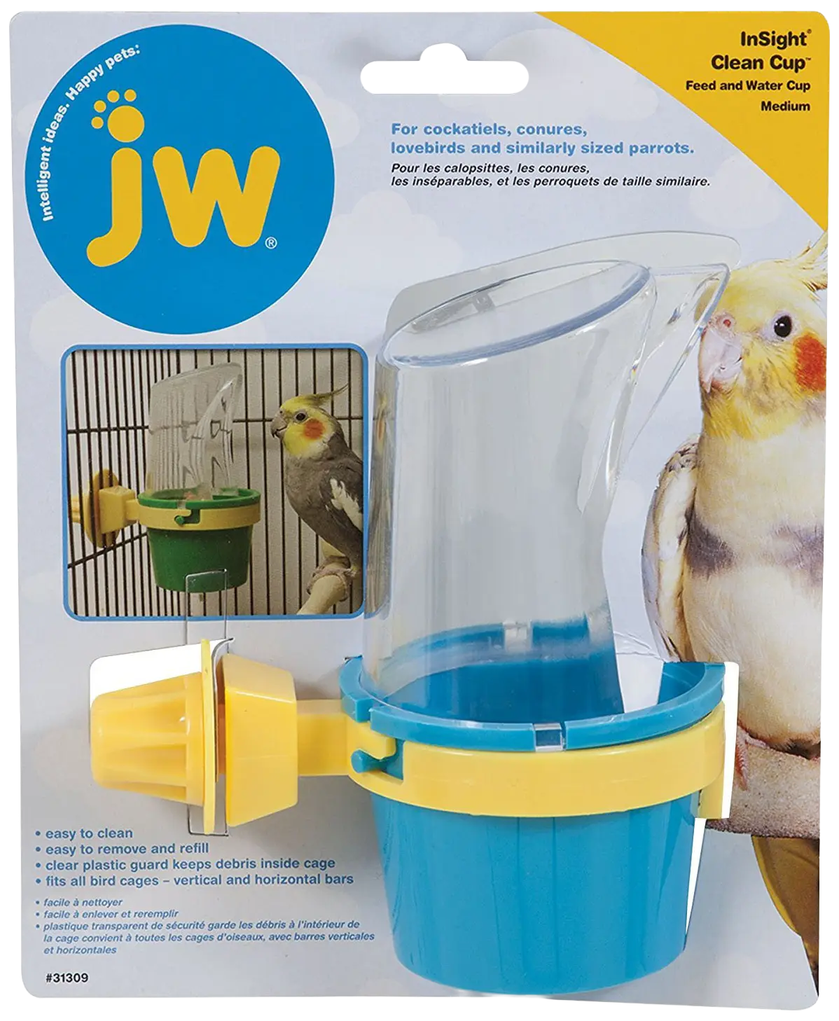 Front of JW Pet Clean Cup Bird Feed & Water Cup Assorted Medium 5-oz