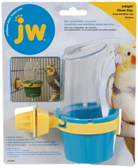 JW Pet Clean Cup Bird Feed & Water Cup Assorted Medium 5-oz