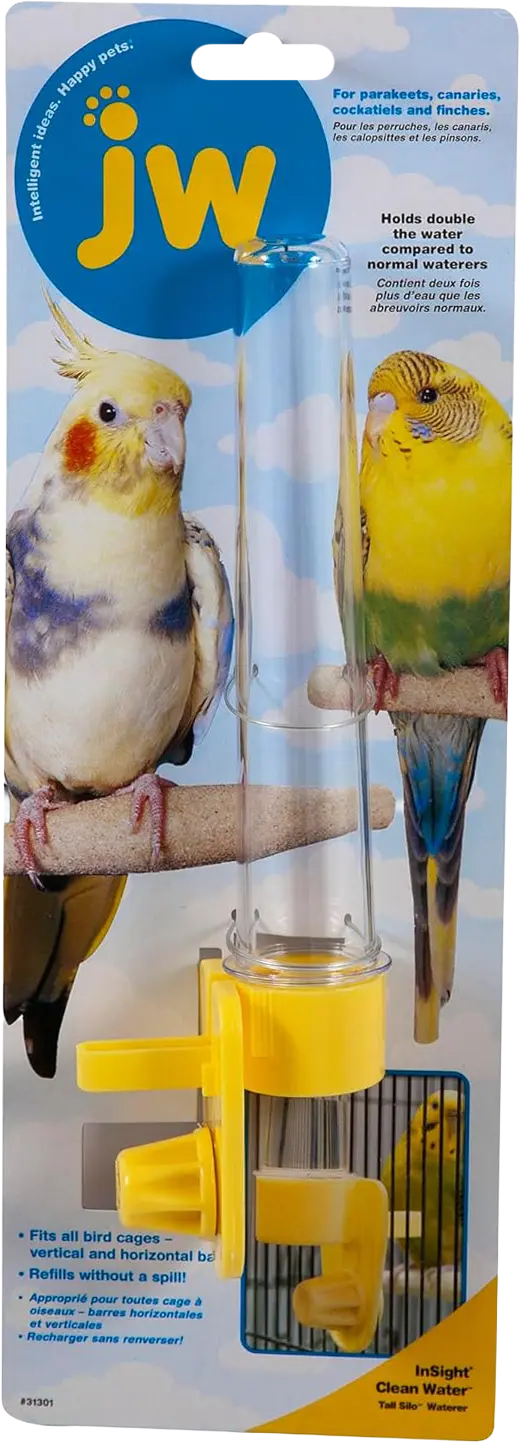JW Pet Clean Water Silo Bird Waterer Assorted Large, Kwik Pets
